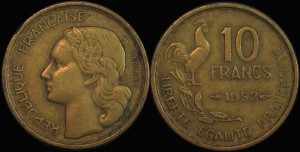 Francja, 10 Francs różne roczniki, KM 915.1, Stan II
