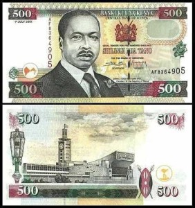 KENIA, 500 SHILLINGI	2001	Pick 39d